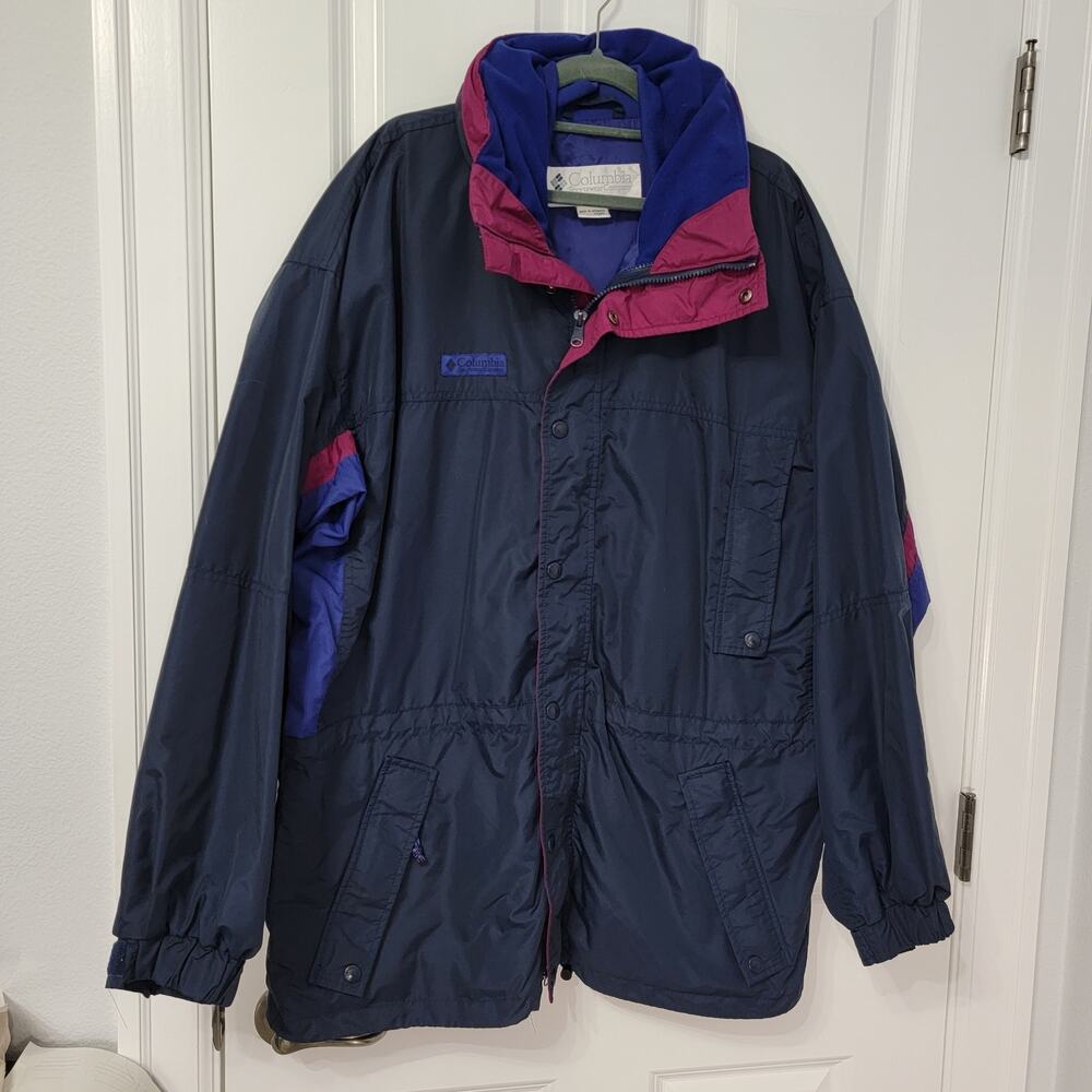Vintage Columbia Long’s Peak Jacket Mens M Y2K 90s Colorblock Weatherproof
